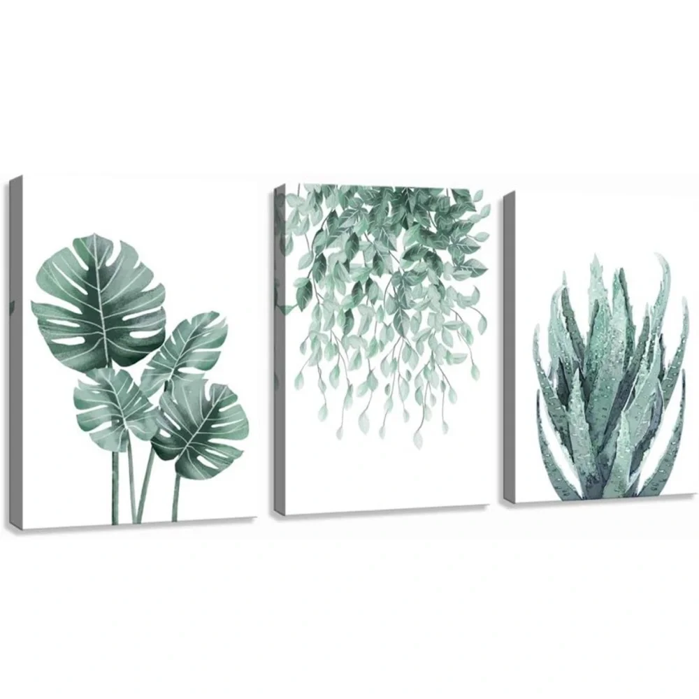 Canvas Wall Art Plants Set of 3 12”X16” - Picture 2 of 11